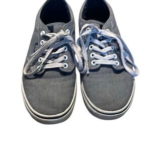 Vans Men’s 9 Blue & White Stripes Lace Up Authentic Shoes